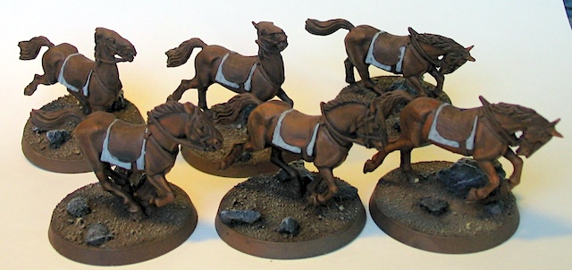 Horses of the Knights of Minas Tirith work in progress