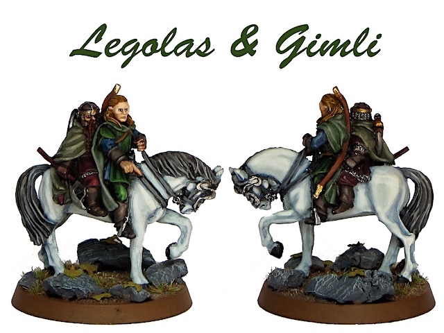 Mounted Legolas and Gimli
